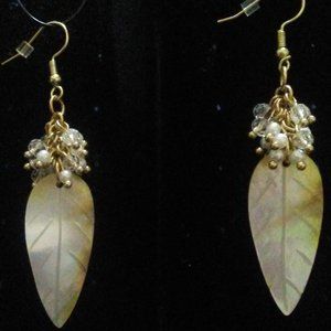 Pearled leaf Dangles